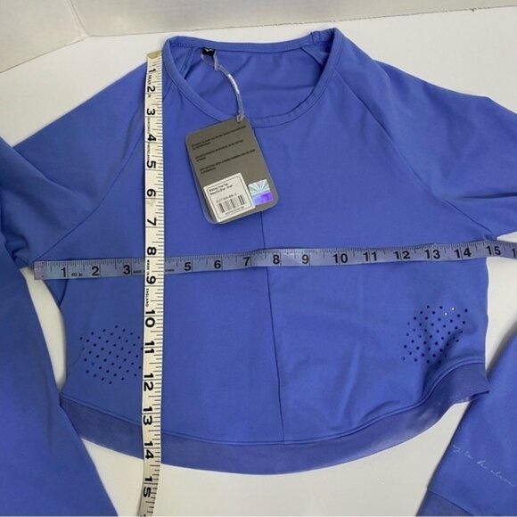 New Gymshark x Whitney Simmons Beautiful Blue Crop Top Women Size Small NWT - Picture 4 of 8